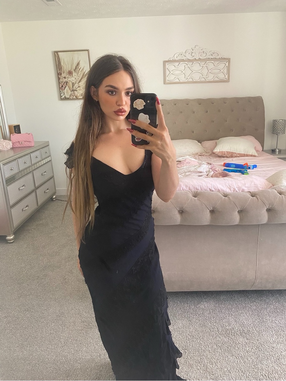 Sue Wong Black Evening Gown